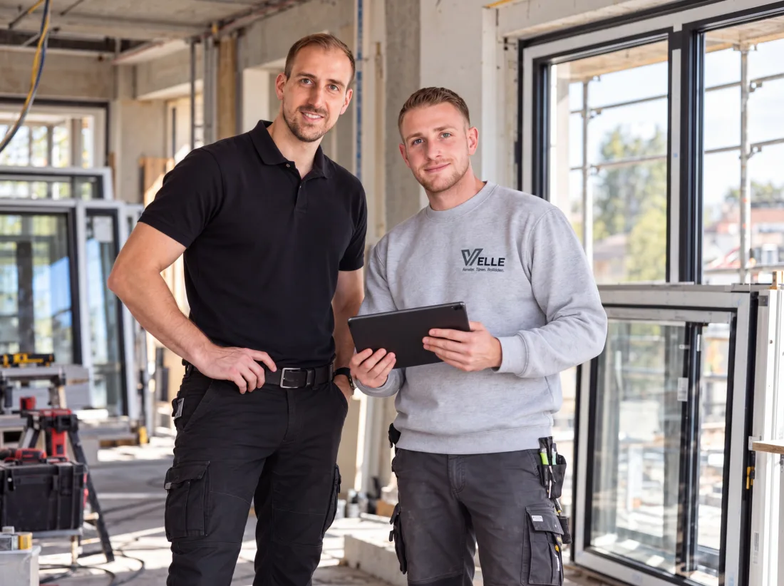 Nico Contopidis von Conto IT und André Velle von Fensterbau Velle
